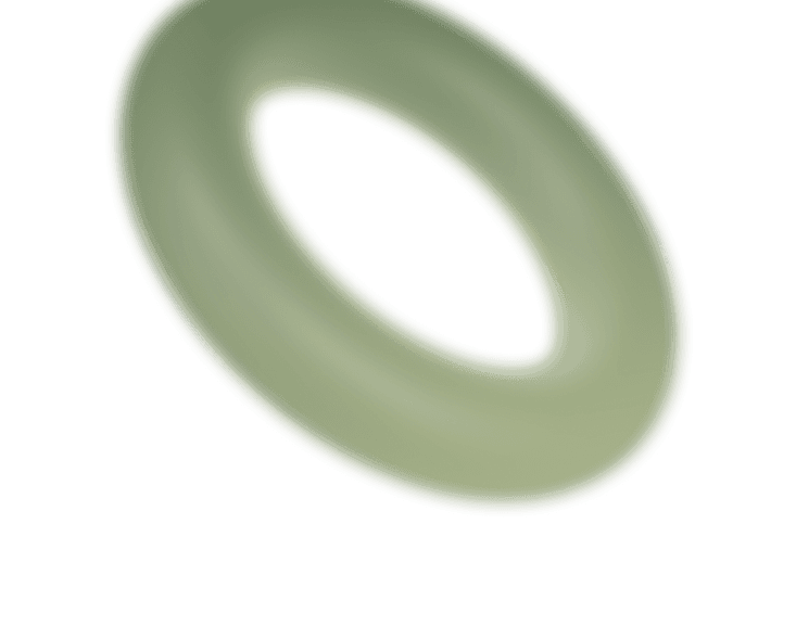 Green donut illustration